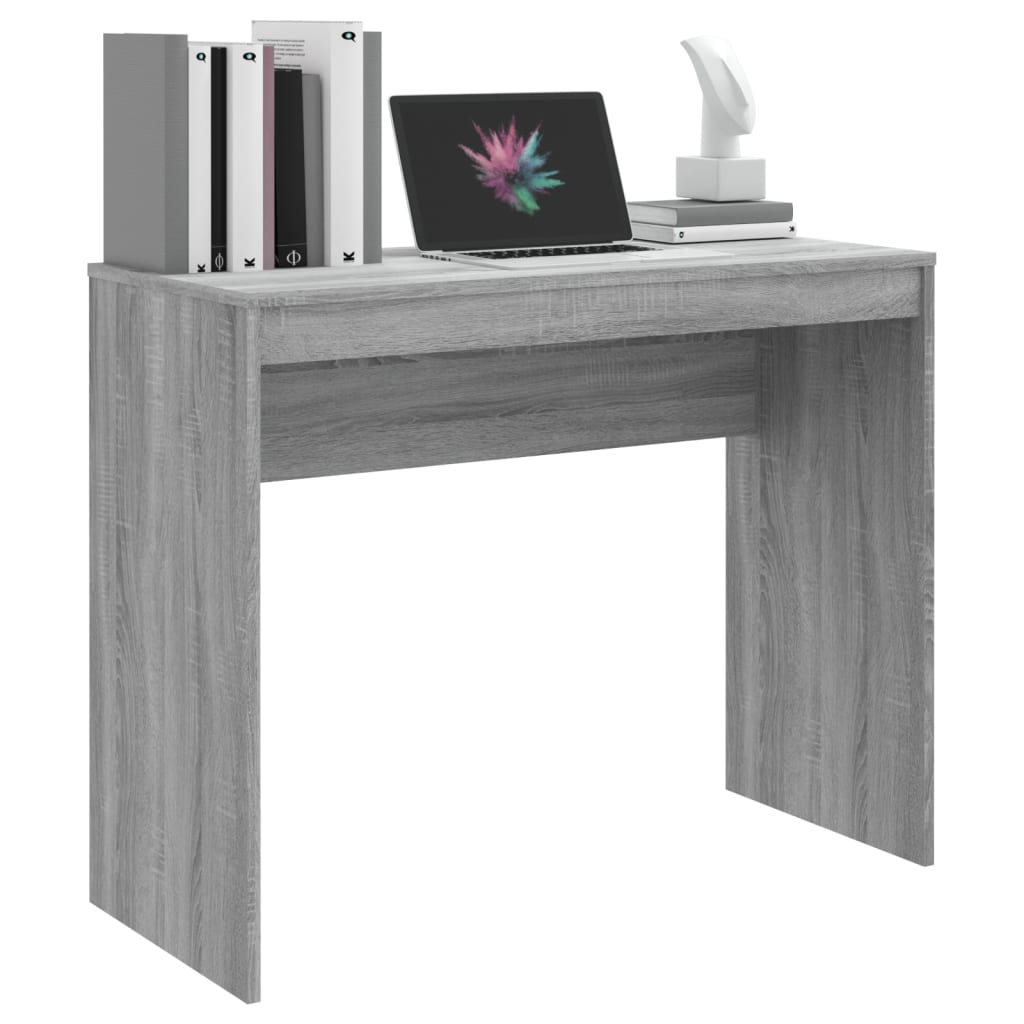 vidaXL Desk Smoked Oak 90x40x72 cm Engineered Wood