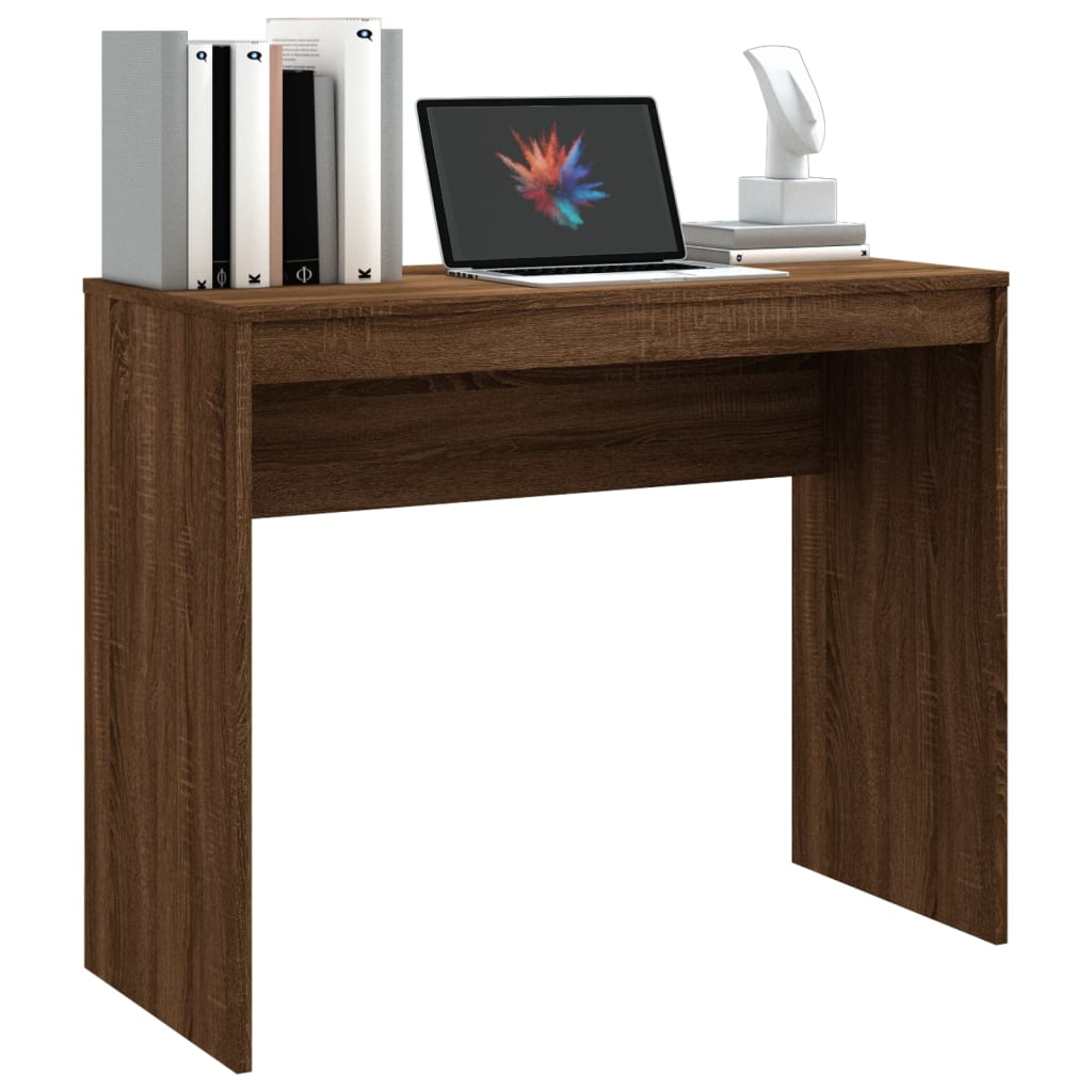 vidaXL Desk Smoked Oak 90x40x72 cm Engineered Wood