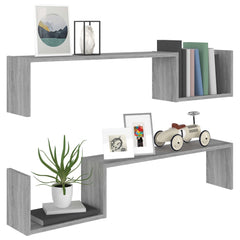 Wall Shelves 2 pcs  Sonoma 100x15x20 cm Engineered Wood