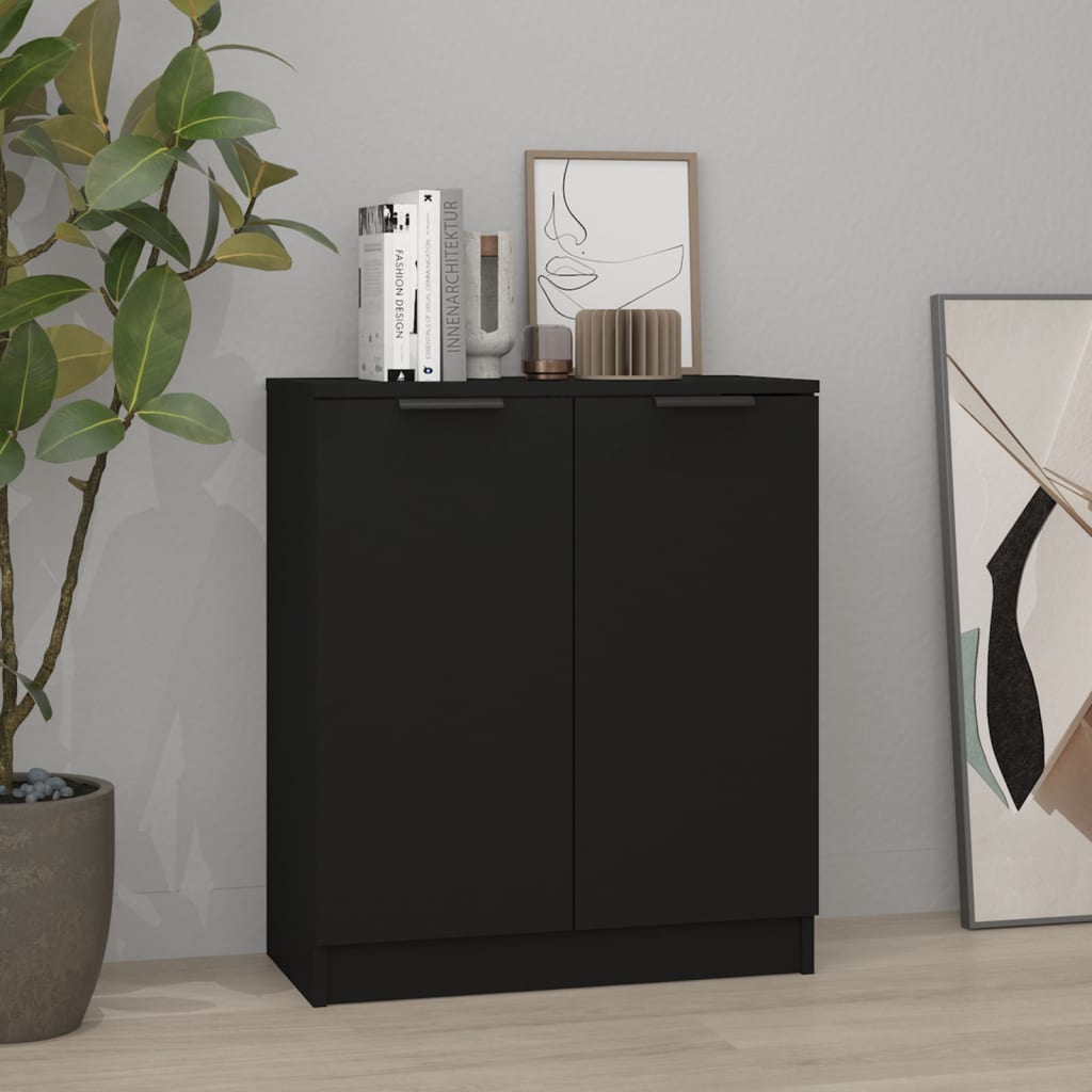 vidaXL Sideboard Black 60x30x70 cm Engineered Wood