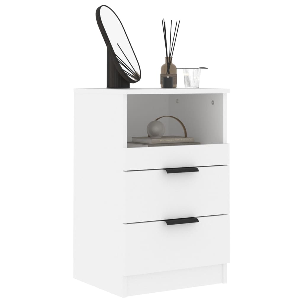 vidaXL Bedside Cabinet Black Engineered Wood