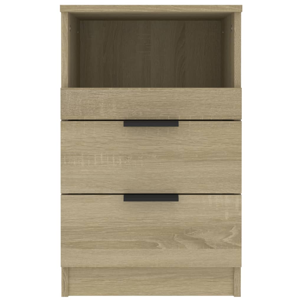 vidaXL Bedside Cabinets 2 pcs Black Engineered Wood