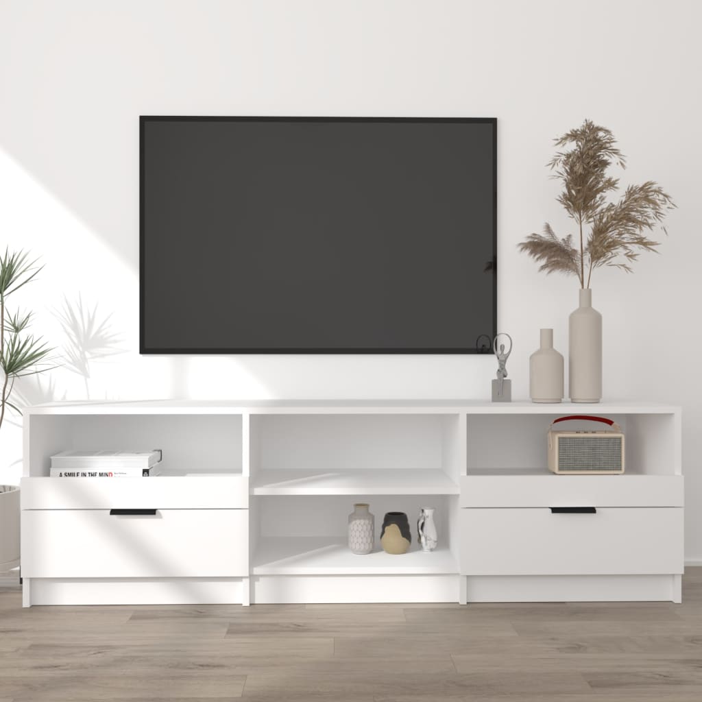 vidaXL TV Cabinet Black 150x33.5x45 cm Engineered Wood