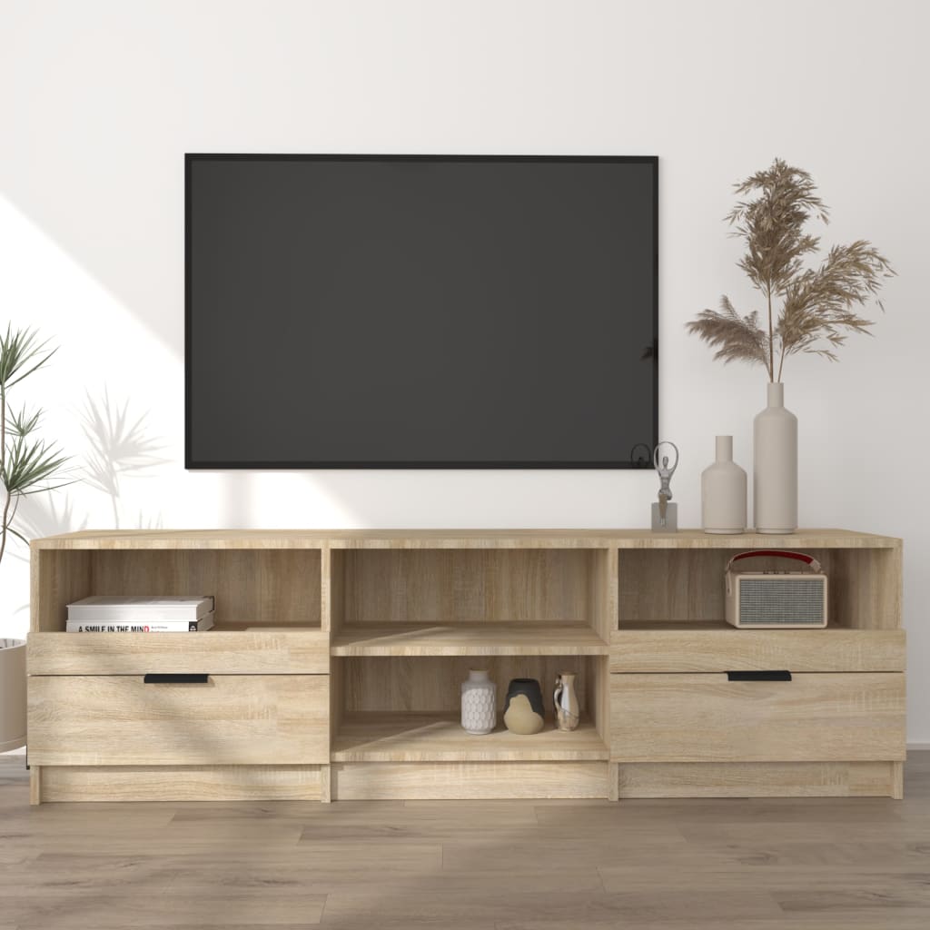 vidaXL TV Cabinet Black 150x33.5x45 cm Engineered Wood