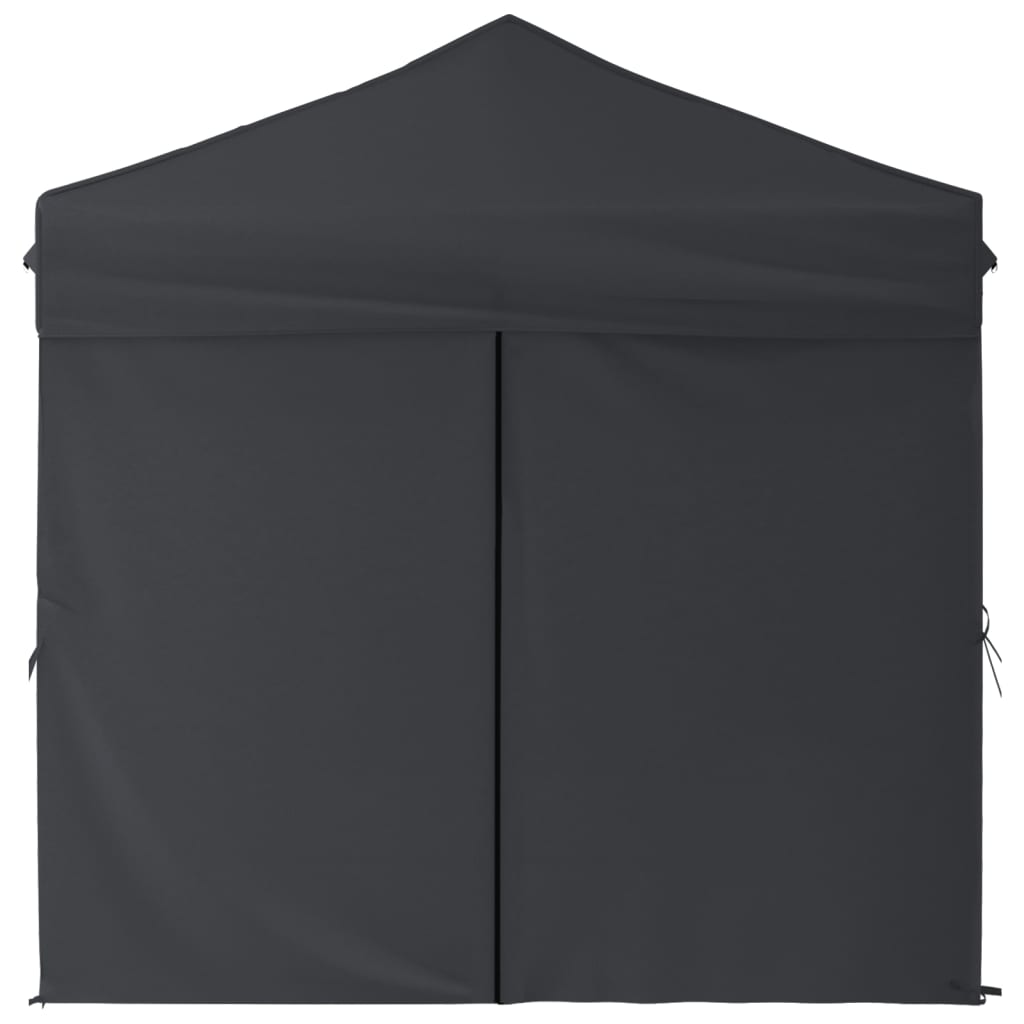 vidaXL Folding Party Tent with Sidewalls Anthracite 3x3 m