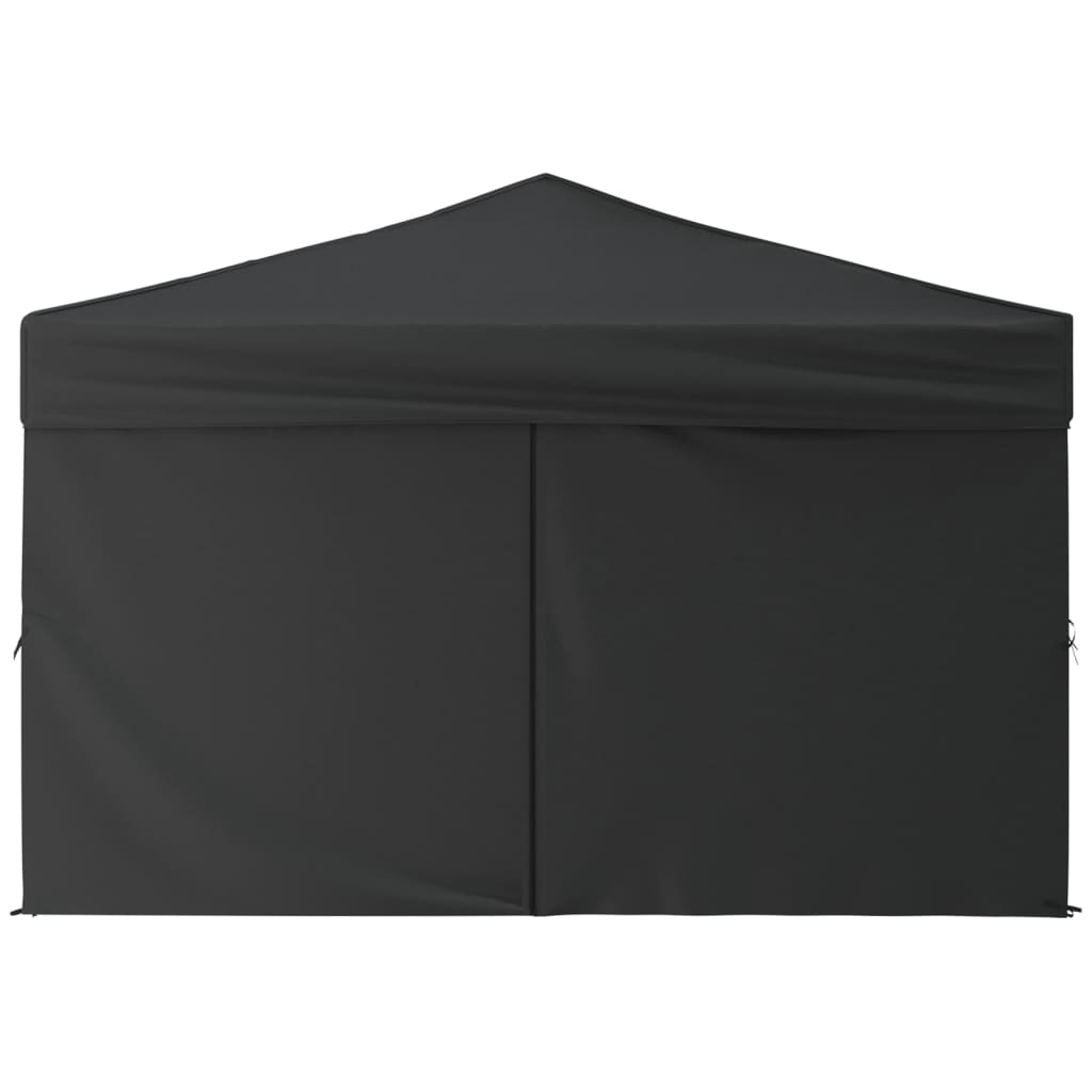 vidaXL Folding Party Tent with Sidewalls Anthracite 3x3 m