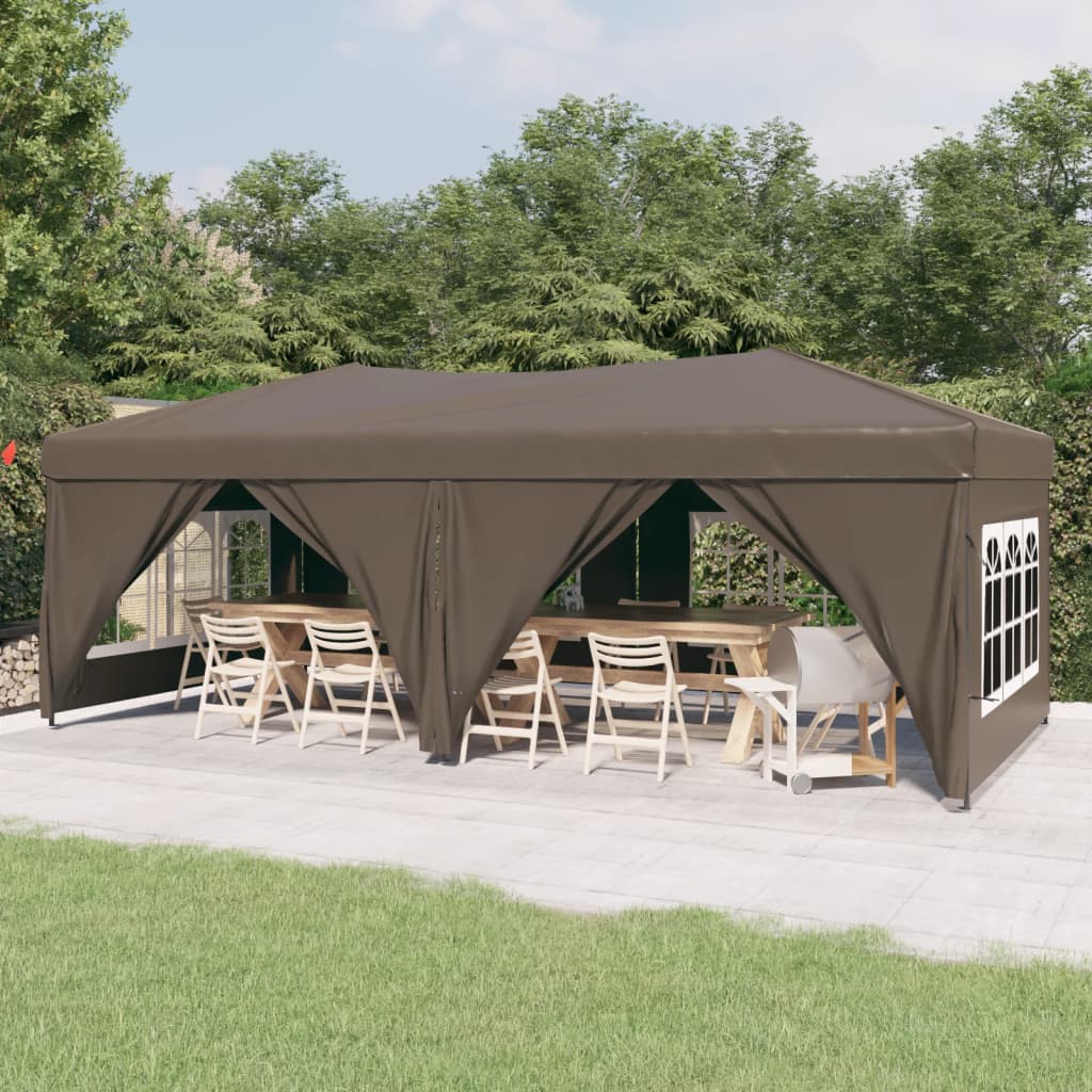 vidaXL Folding Party Tent with Sidewalls Anthracite 3x6 m