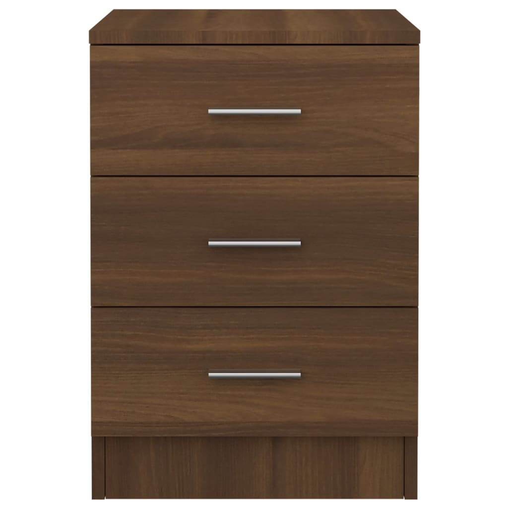 vidaXL Bedside Cabinets 2 pcs Smoked Oak 38x35x56 cm Engineered Wood