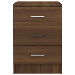 vidaXL Bedside Cabinets 2 pcs Smoked Oak 38x35x56 cm Engineered Wood