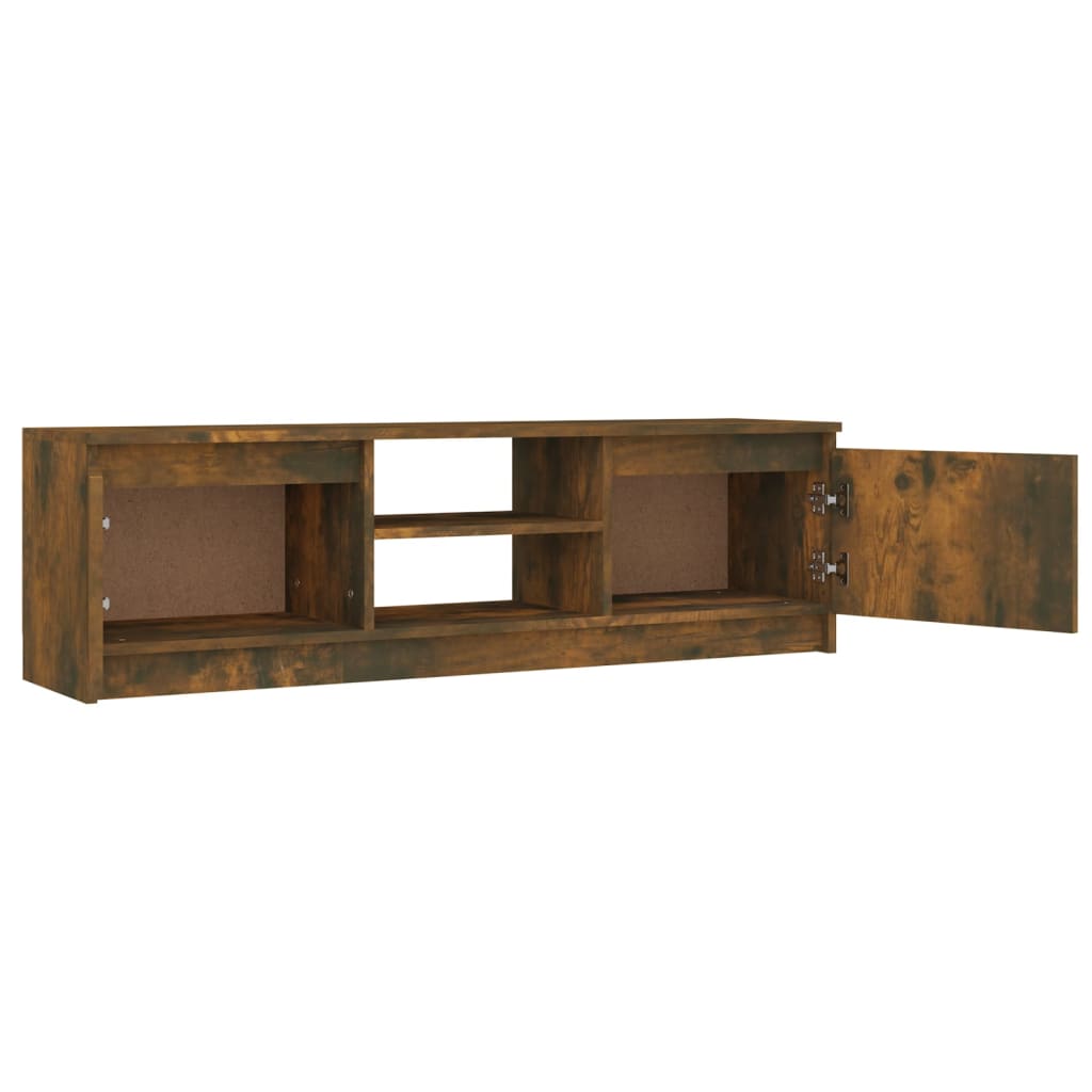 vidaXL TV Cabinet Smoked Oak 120x30x35.5 cm Engineered Wood