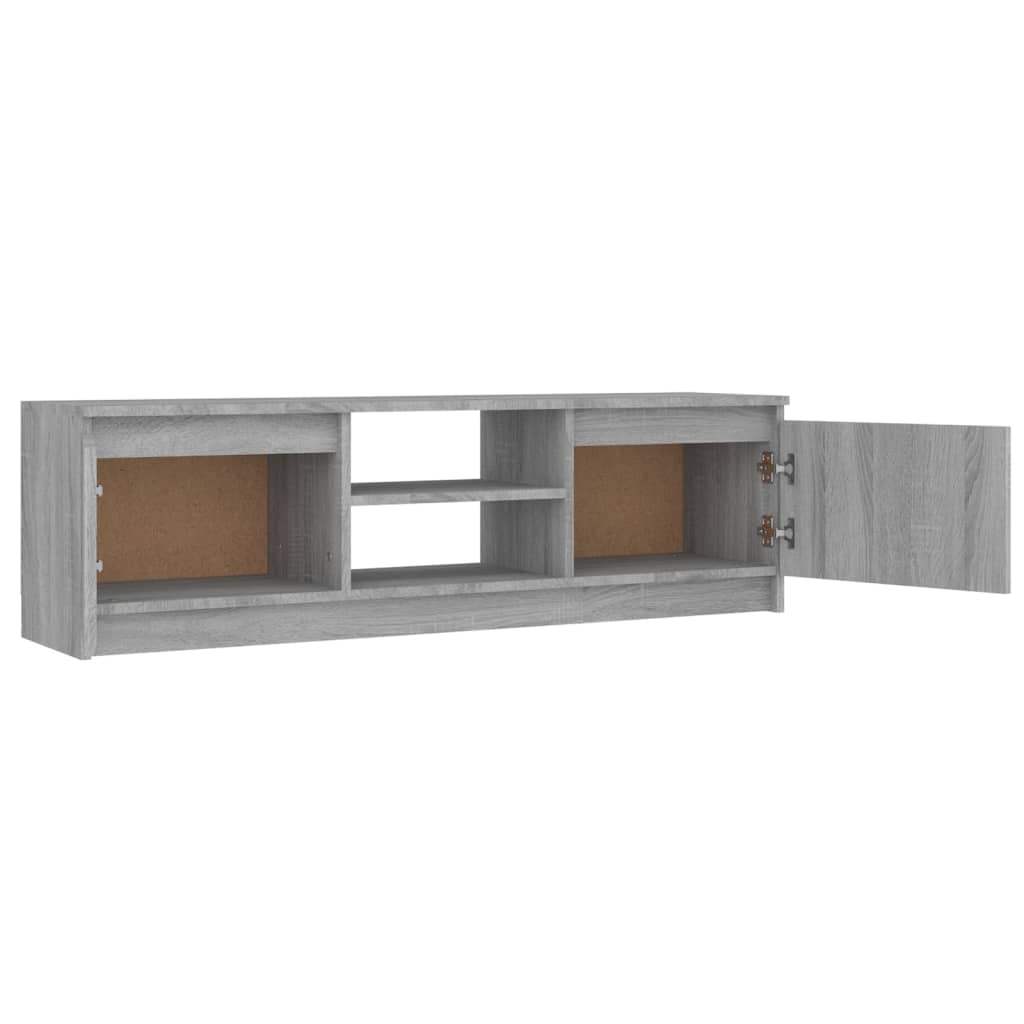 vidaXL TV Cabinet Smoked Oak 120x30x35.5 cm Engineered Wood