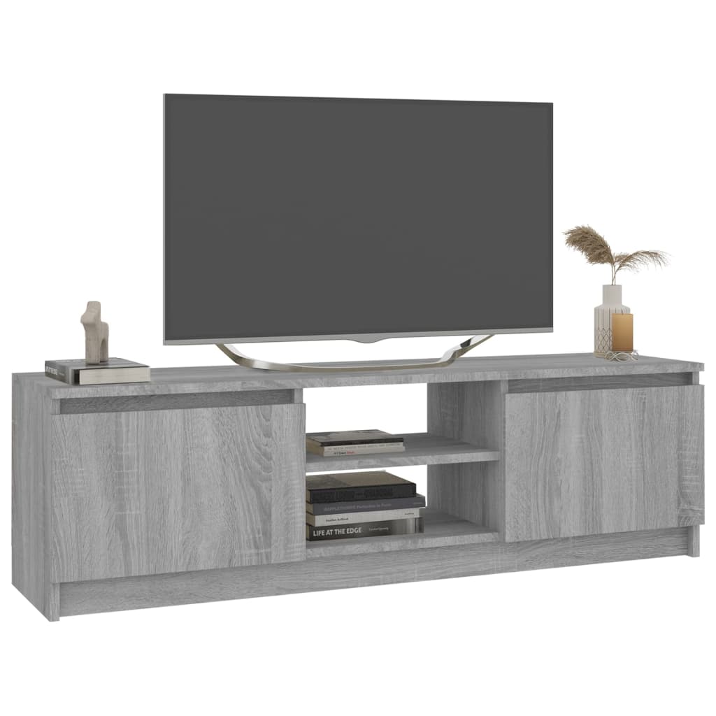 vidaXL TV Cabinet Smoked Oak 120x30x35.5 cm Engineered Wood