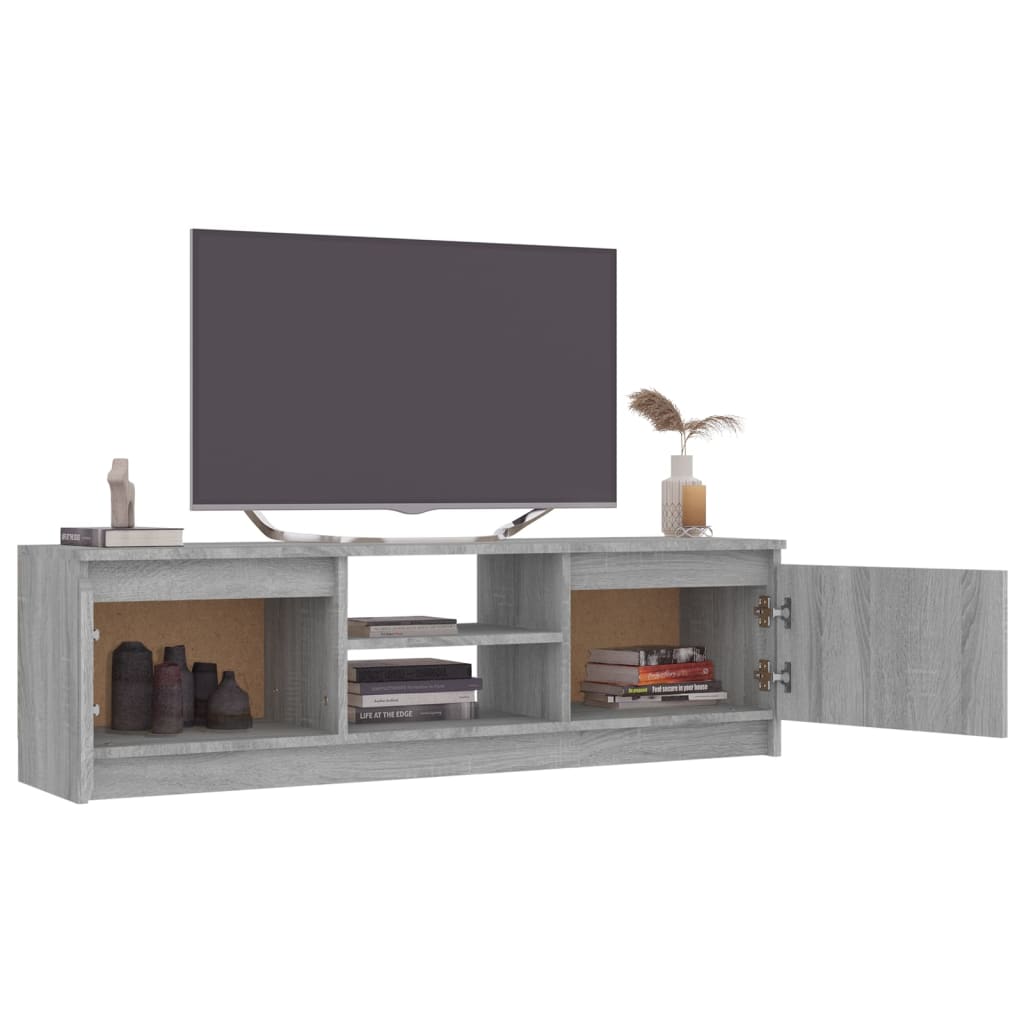 vidaXL TV Cabinet Smoked Oak 120x30x35.5 cm Engineered Wood