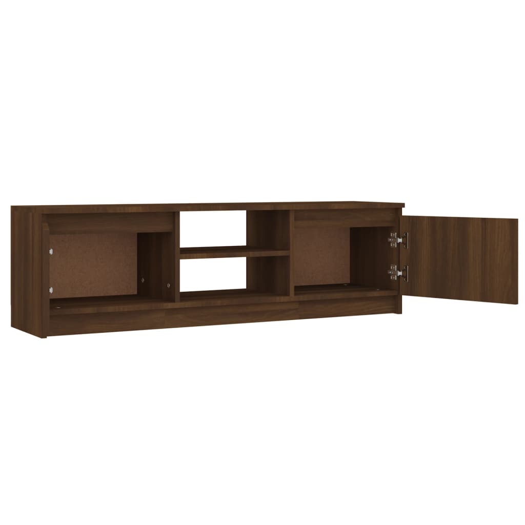 vidaXL TV Cabinet Smoked Oak 120x30x35.5 cm Engineered Wood