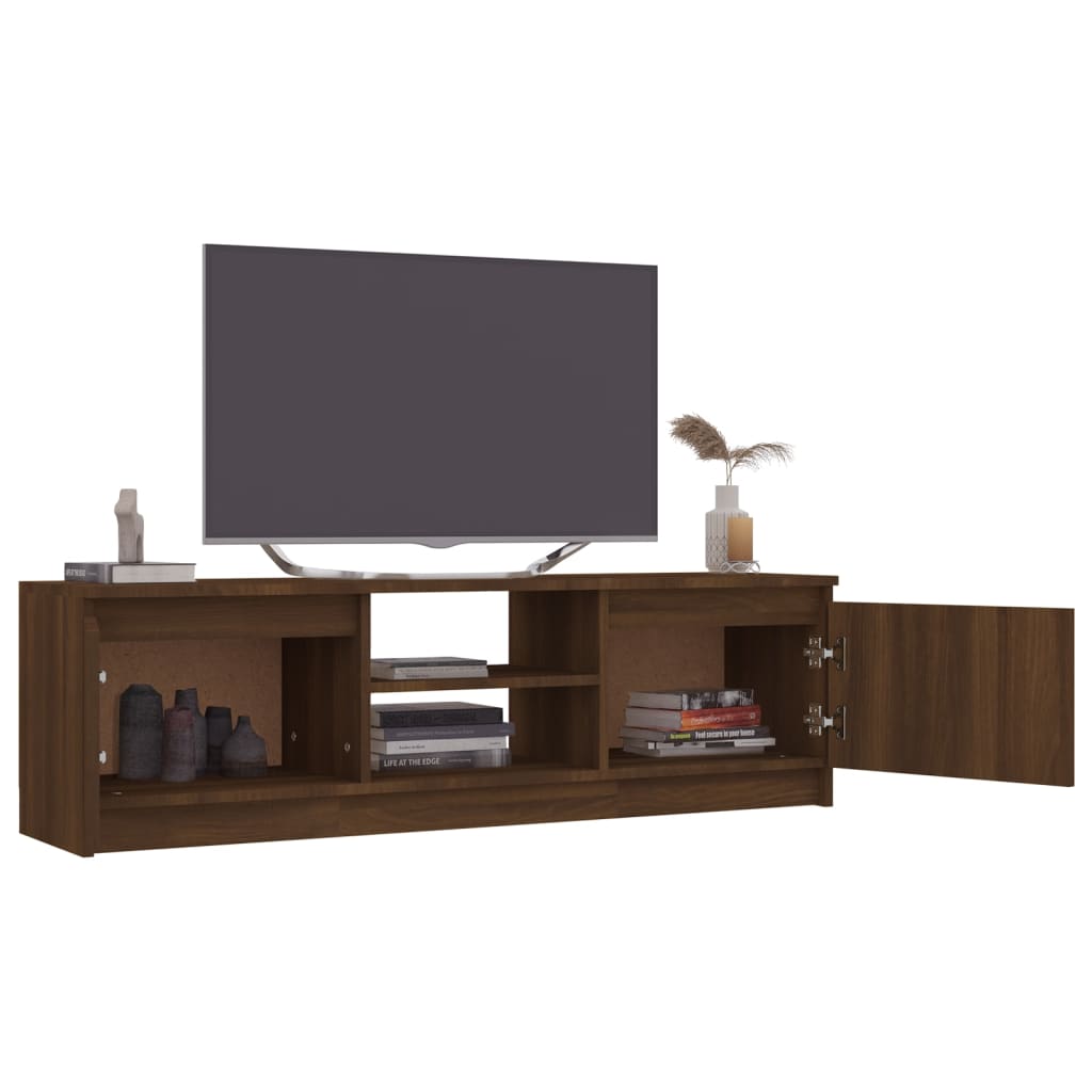 vidaXL TV Cabinet Smoked Oak 120x30x35.5 cm Engineered Wood