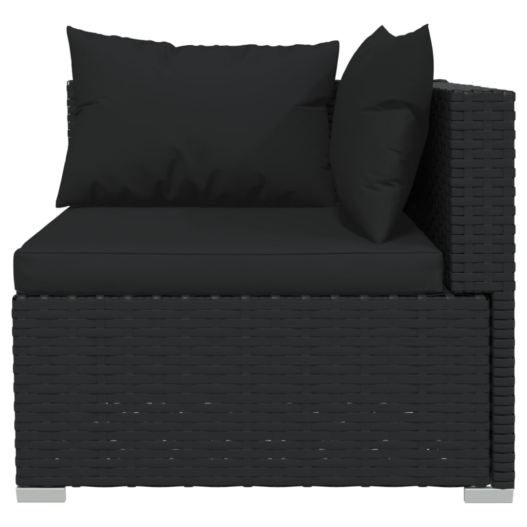vidaXL 8 Piece Garden Lounge Set with Cushions Poly Rattan Grey