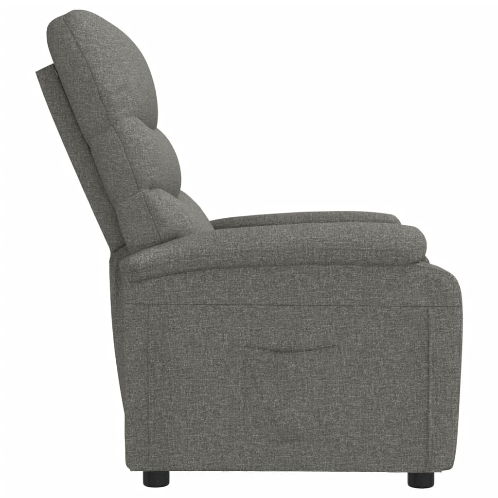 vidaXL Recliner Chair Black Fabric