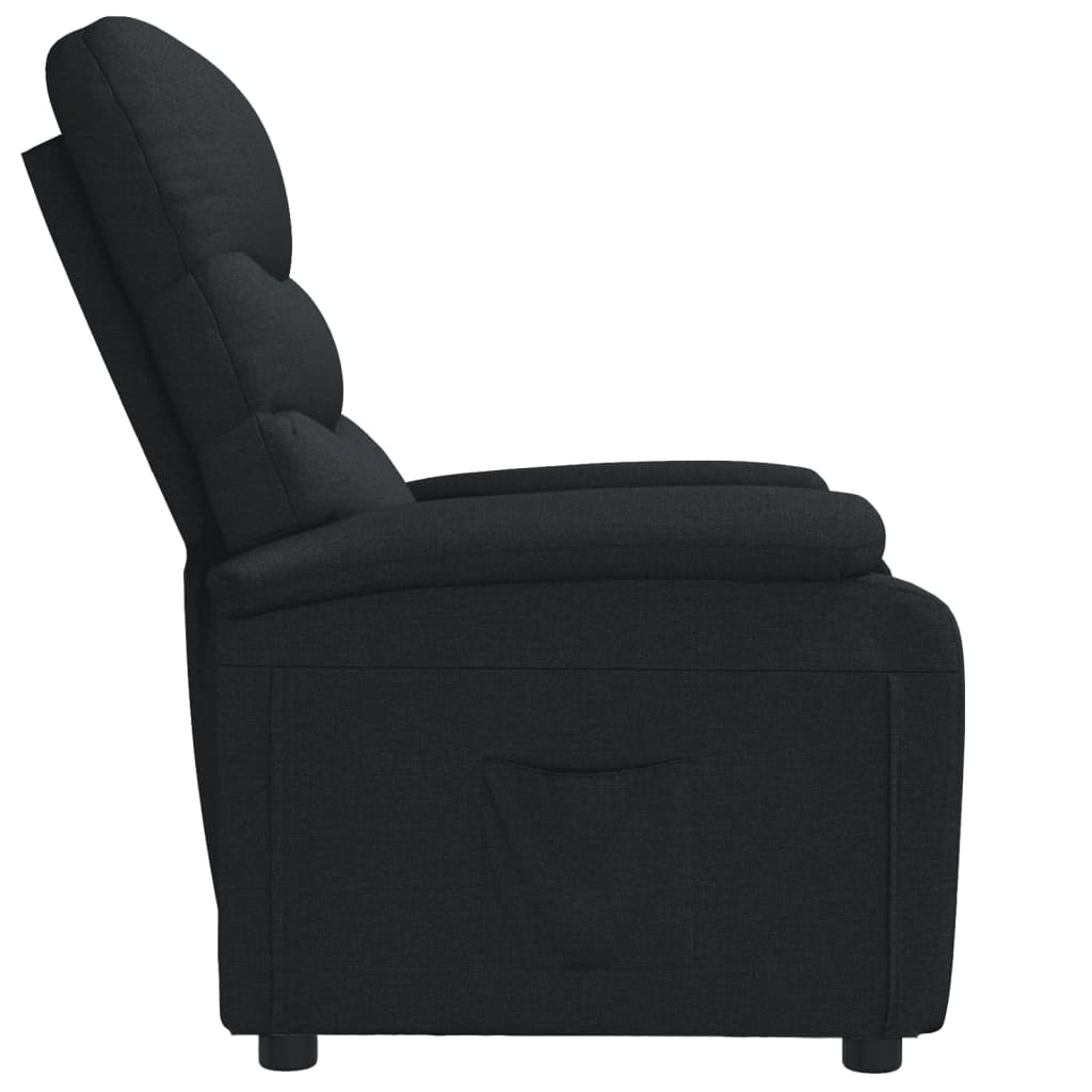 vidaXL Recliner Chair Black Fabric