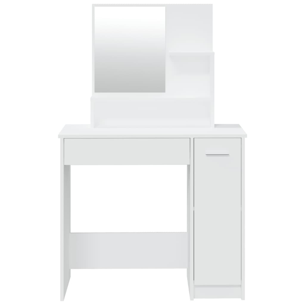 vidaXL Dressing Table with Mirror Sonoma Oak 86.5x35x136 cm