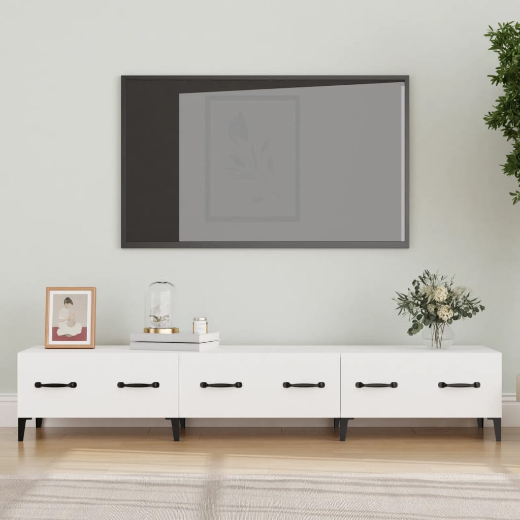 vidaXL TV Cabinet Black 150x34,5x30 cm Engineered Wood