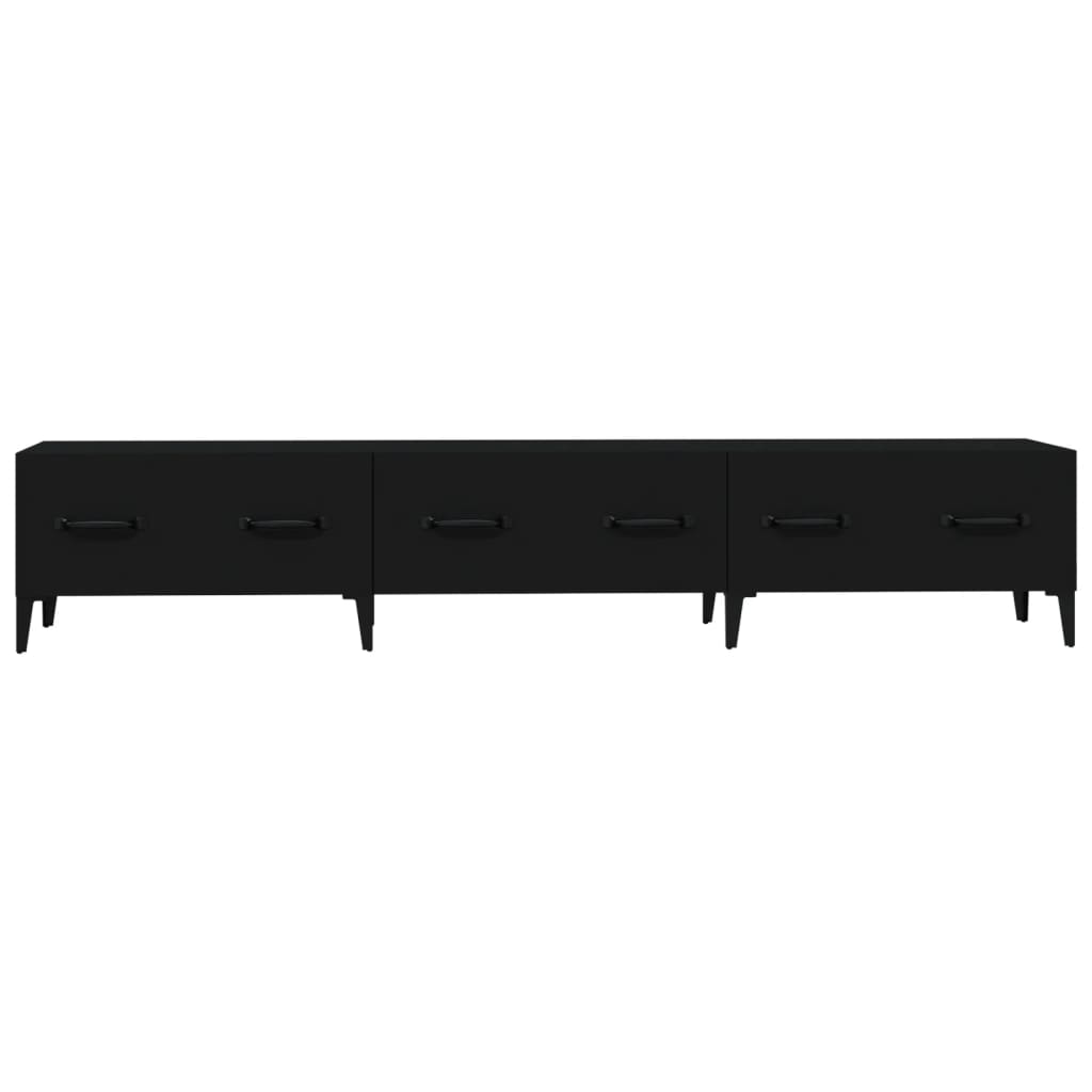 vidaXL TV Cabinet Black 150x34,5x30 cm Engineered Wood