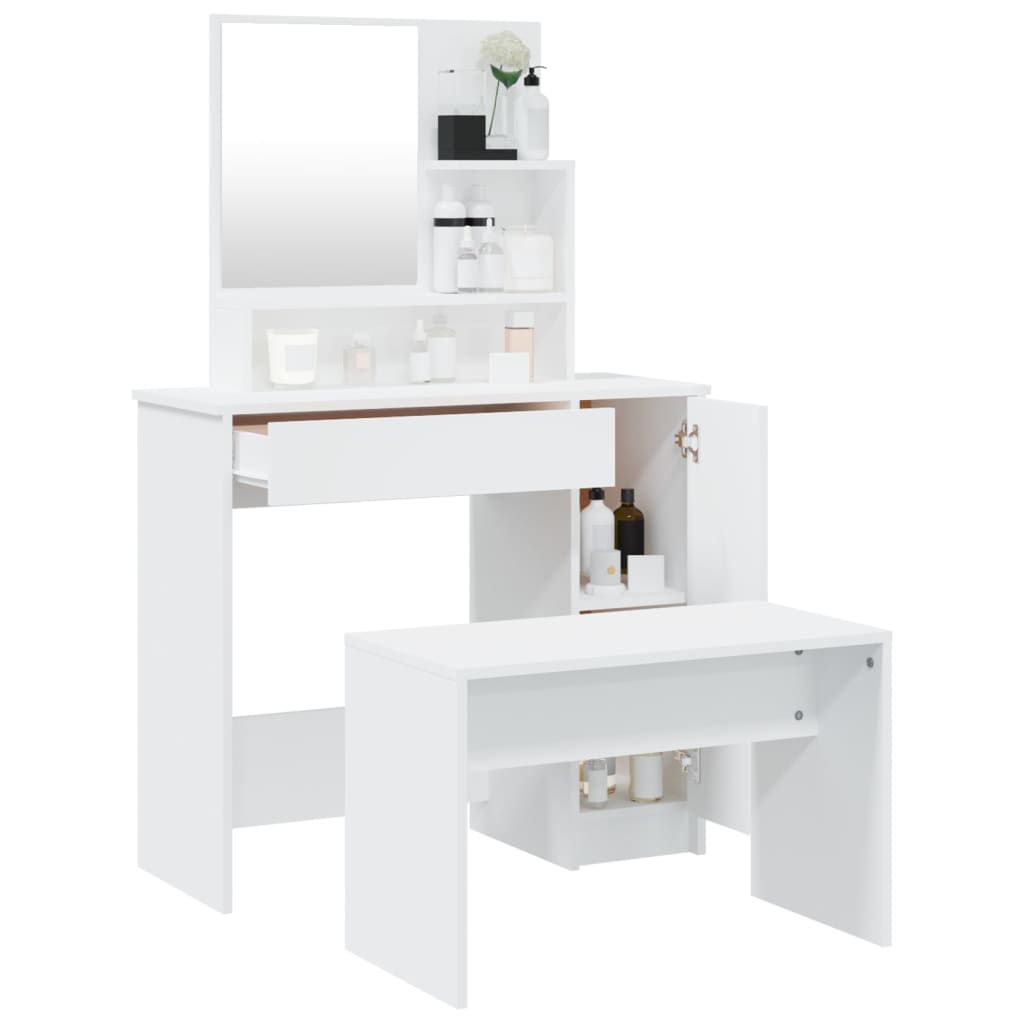 vidaXL Dressing Table Set Sonoma Oak 86.5x35x136 cm