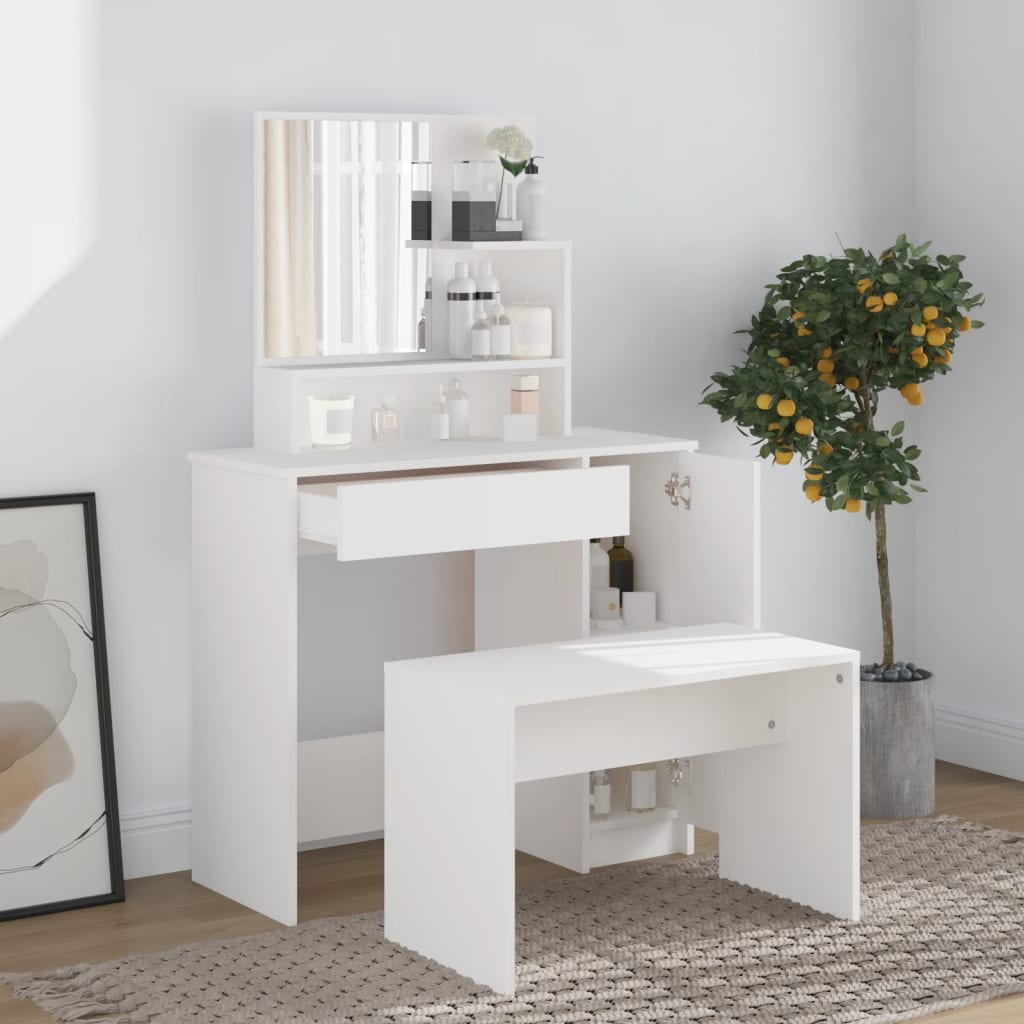 vidaXL Dressing Table Set Sonoma Oak 86.5x35x136 cm