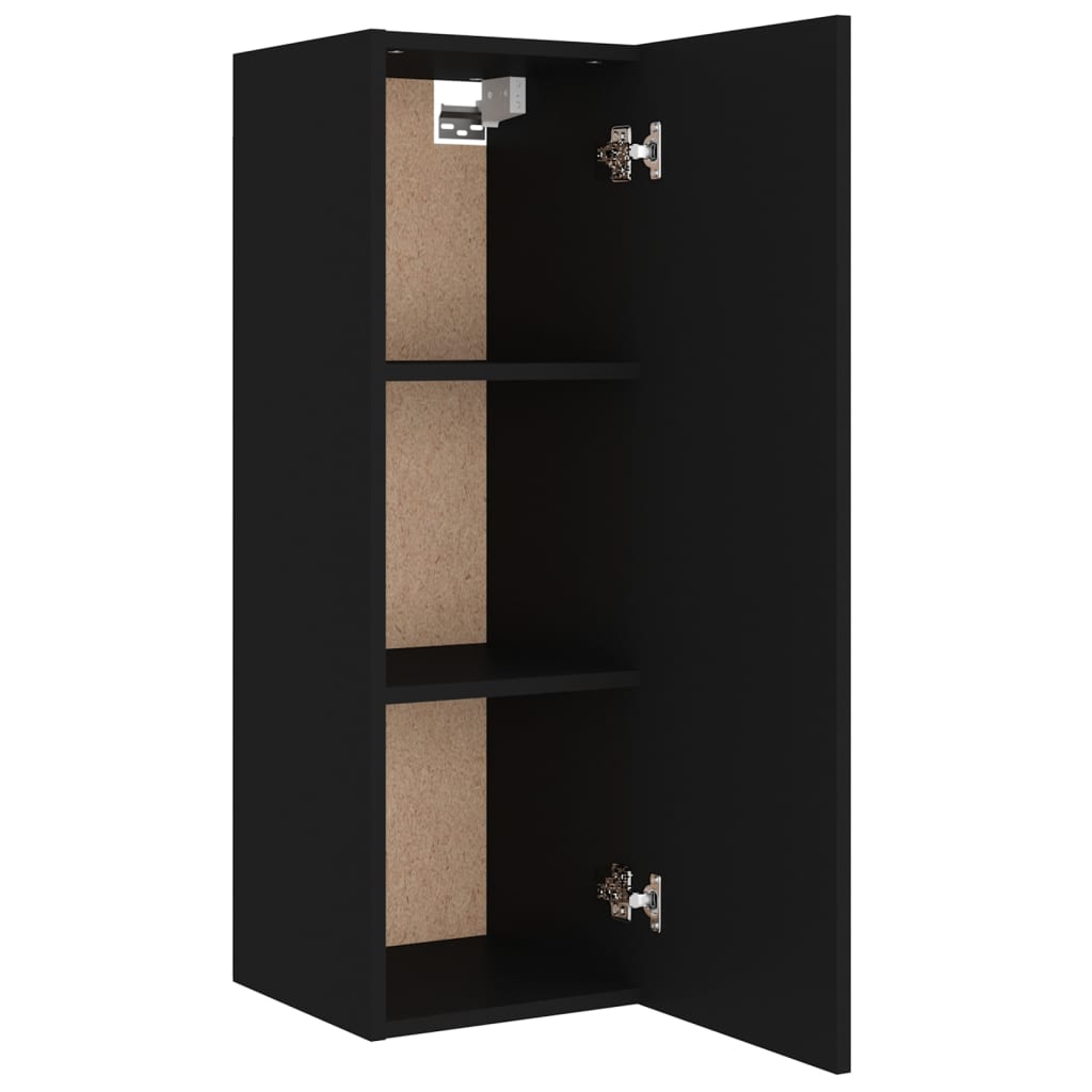 vidaXL 7 Piece TV Cabinet Set Black Engineered Wood