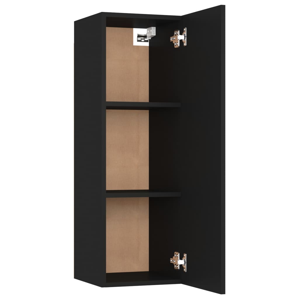 vidaXL 7 Piece TV Cabinet Set Black Engineered Wood