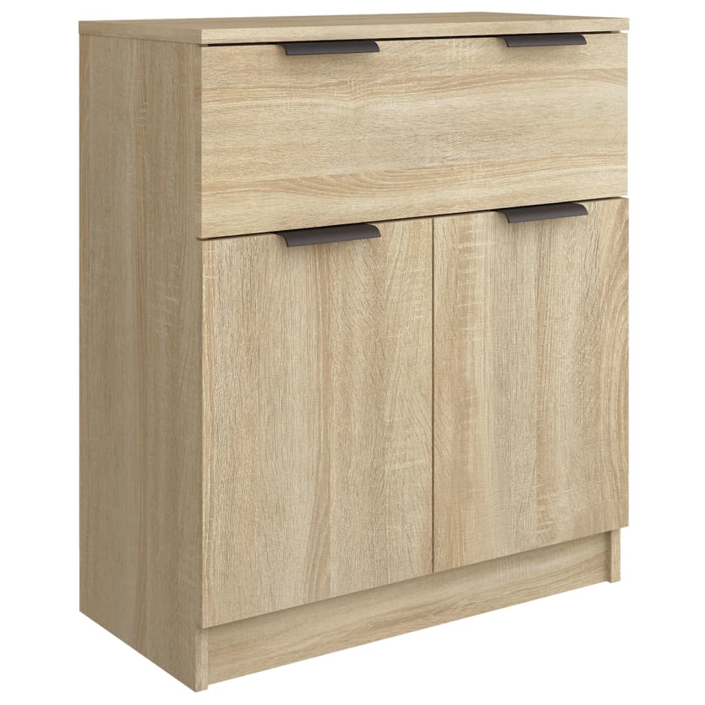 vidaXL 3 Piece Sideboards Black Engineered Wood