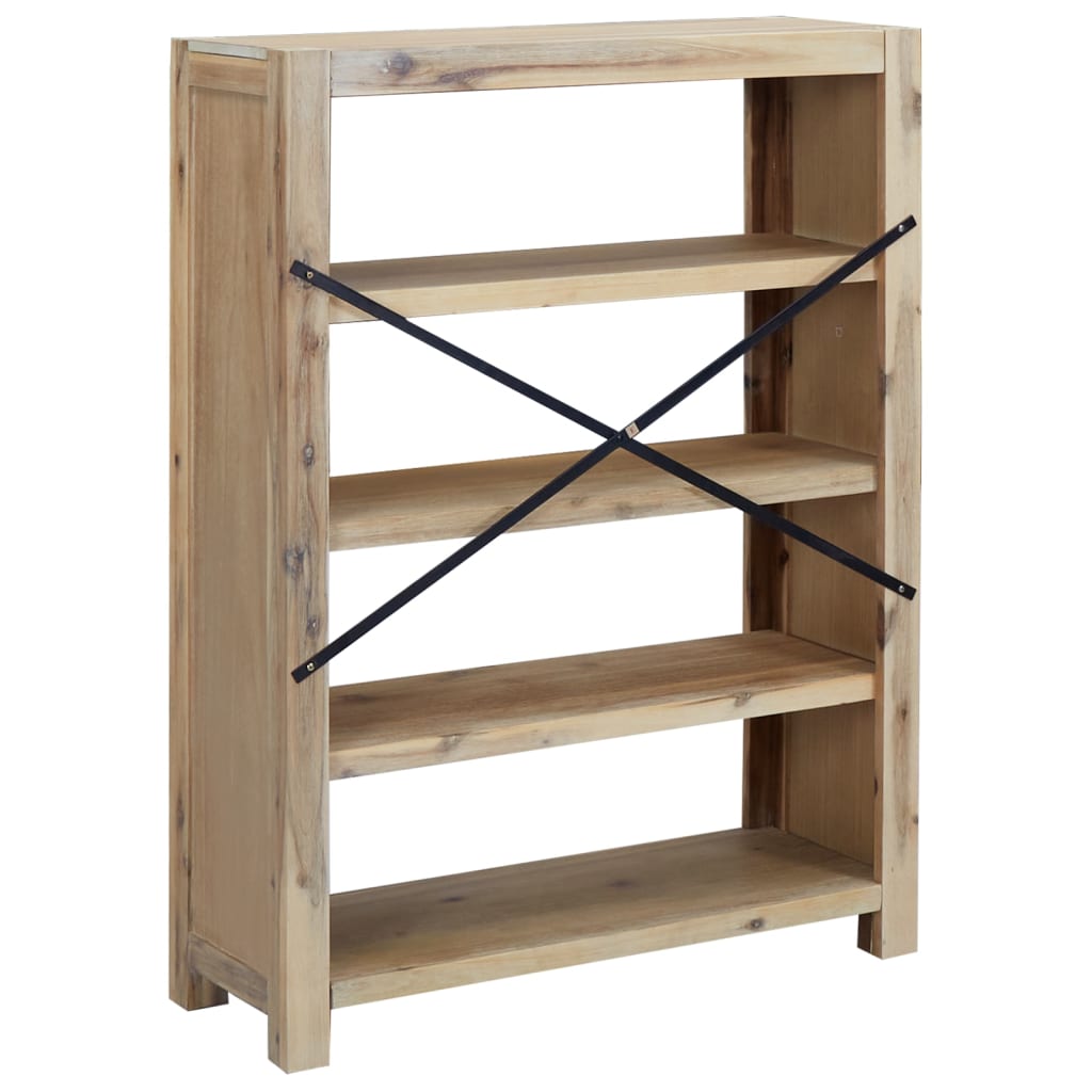 vidaXL 4-Tier Bookcase 80x30x110 cm Solid Wood Acacia