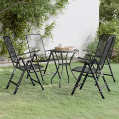 vidaXL 3 Piece Garden Dining Set Expanded Metal Mesh Anthracite