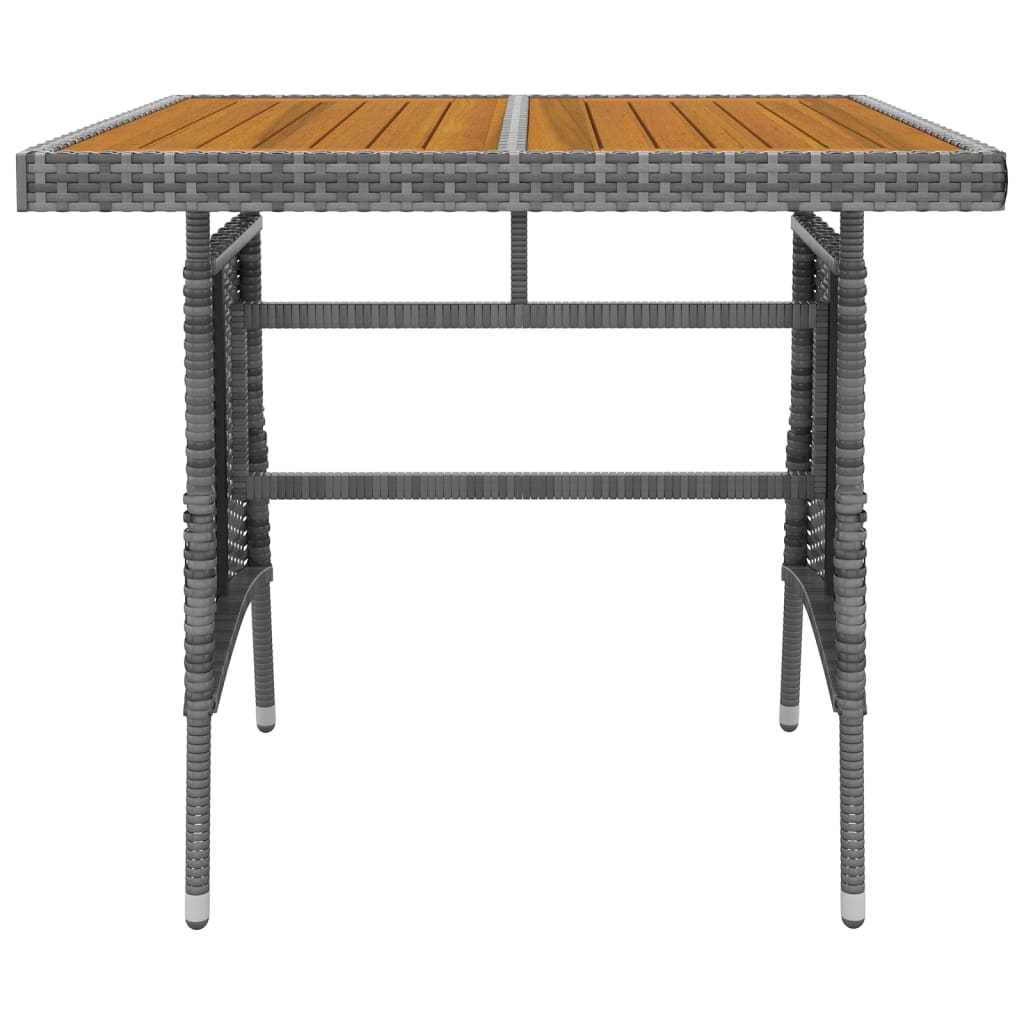 vidaXL 7 Piece Outdoor Dining Set Poly Rattan Black