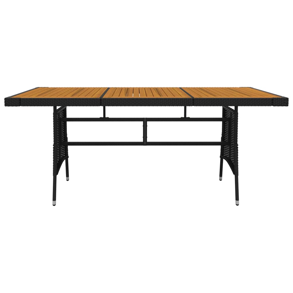 vidaXL 5 Piece Outdoor Dining Set Poly Rattan Black