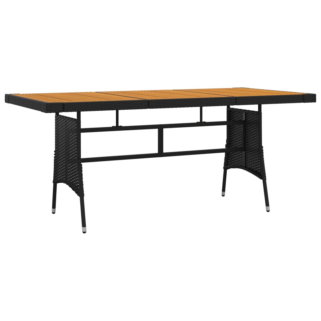 vidaXL 5 Piece Outdoor Dining Set Poly Rattan Black