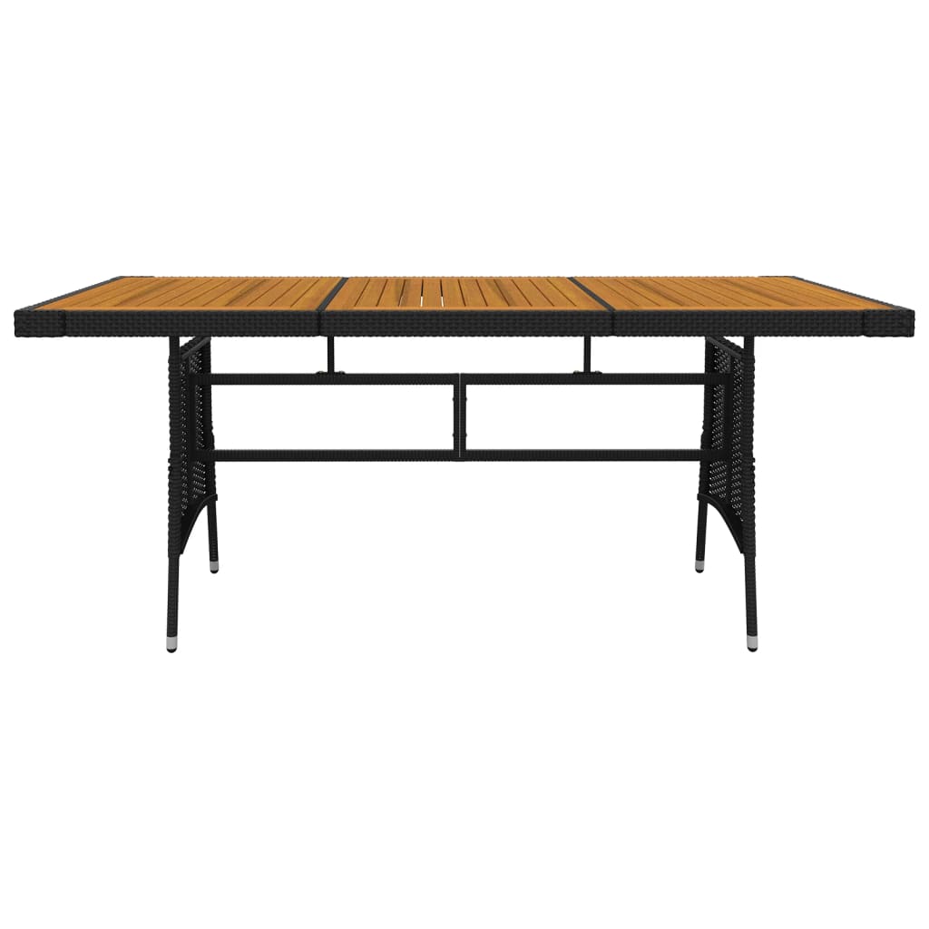 vidaXL 5 Piece Outdoor Dining Set Poly Rattan Black