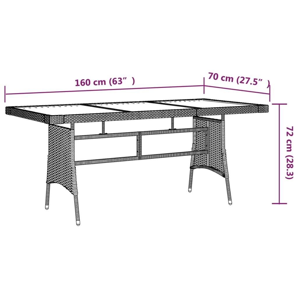 vidaXL 5 Piece Outdoor Dining Set Poly Rattan Black