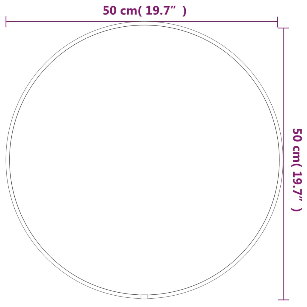 vidaXL Wall Mirror Black Ø 40 cm Round