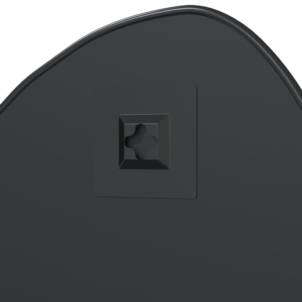 vidaXL Wall Mirror Black Ø 40 cm Round