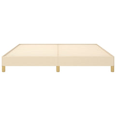 vidaXL Bed Frame without Mattress Cream 180x200 cm Super King Fabric
