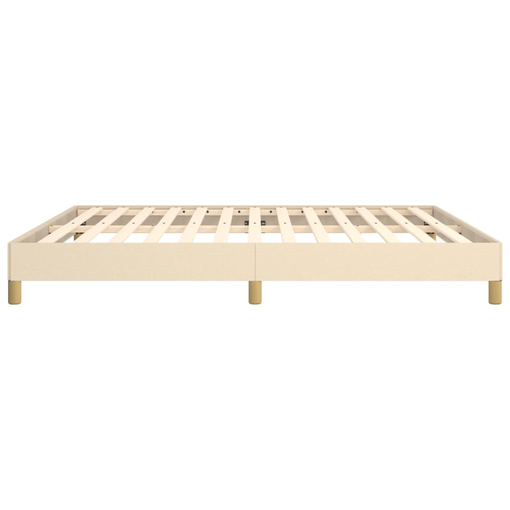 vidaXL Bed Frame without Mattress Cream 180x200 cm Super King Fabric