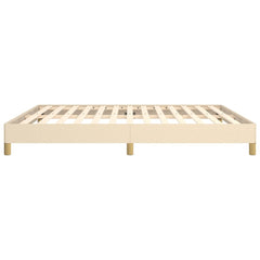 vidaXL Bed Frame without Mattress Cream 180x200 cm Super King Fabric
