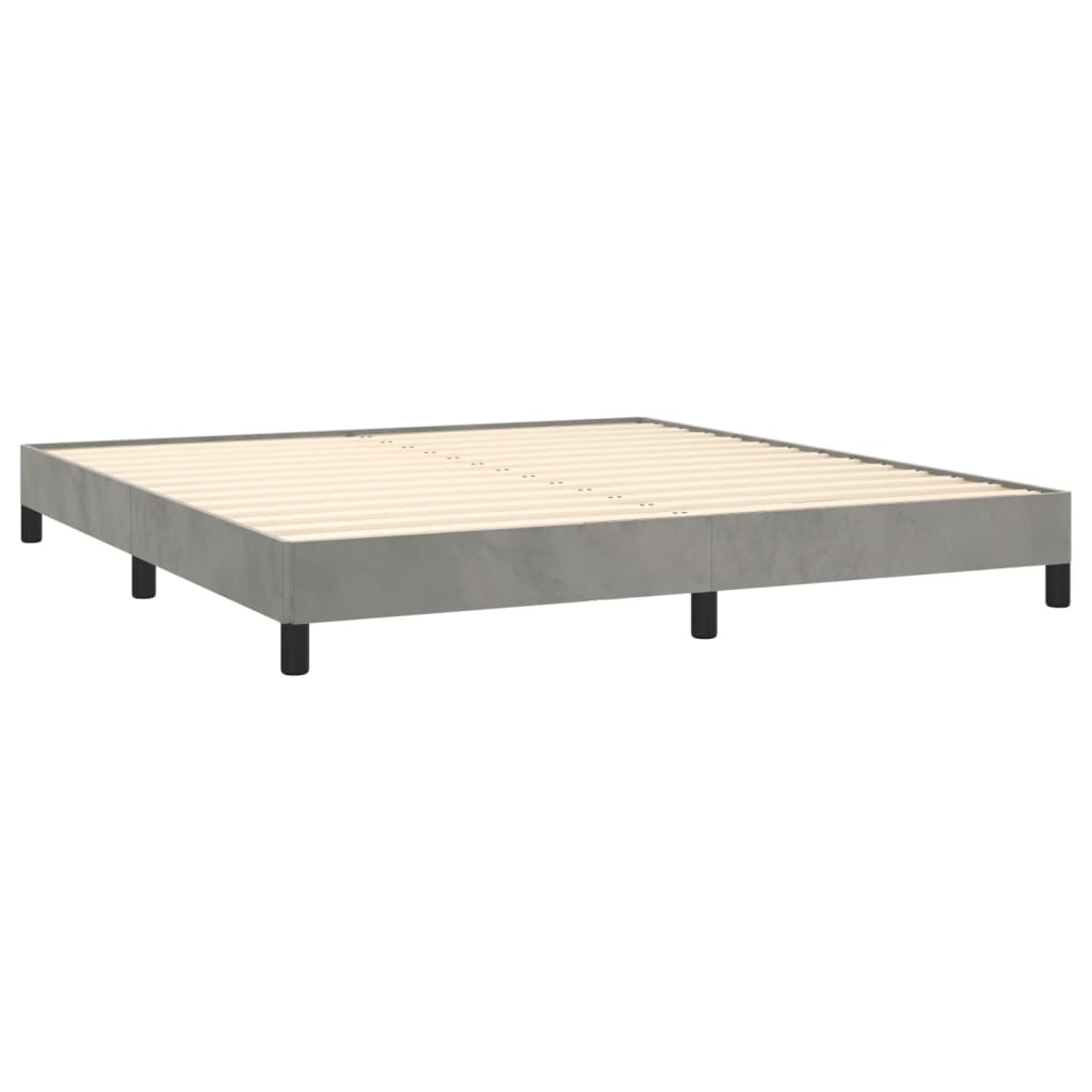 vidaXL Bed Frame without Mattress Dark Grey 180x200 cm Super King Velvet