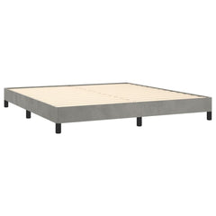 vidaXL Bed Frame without Mattress Dark Grey 180x200 cm Super King Velvet