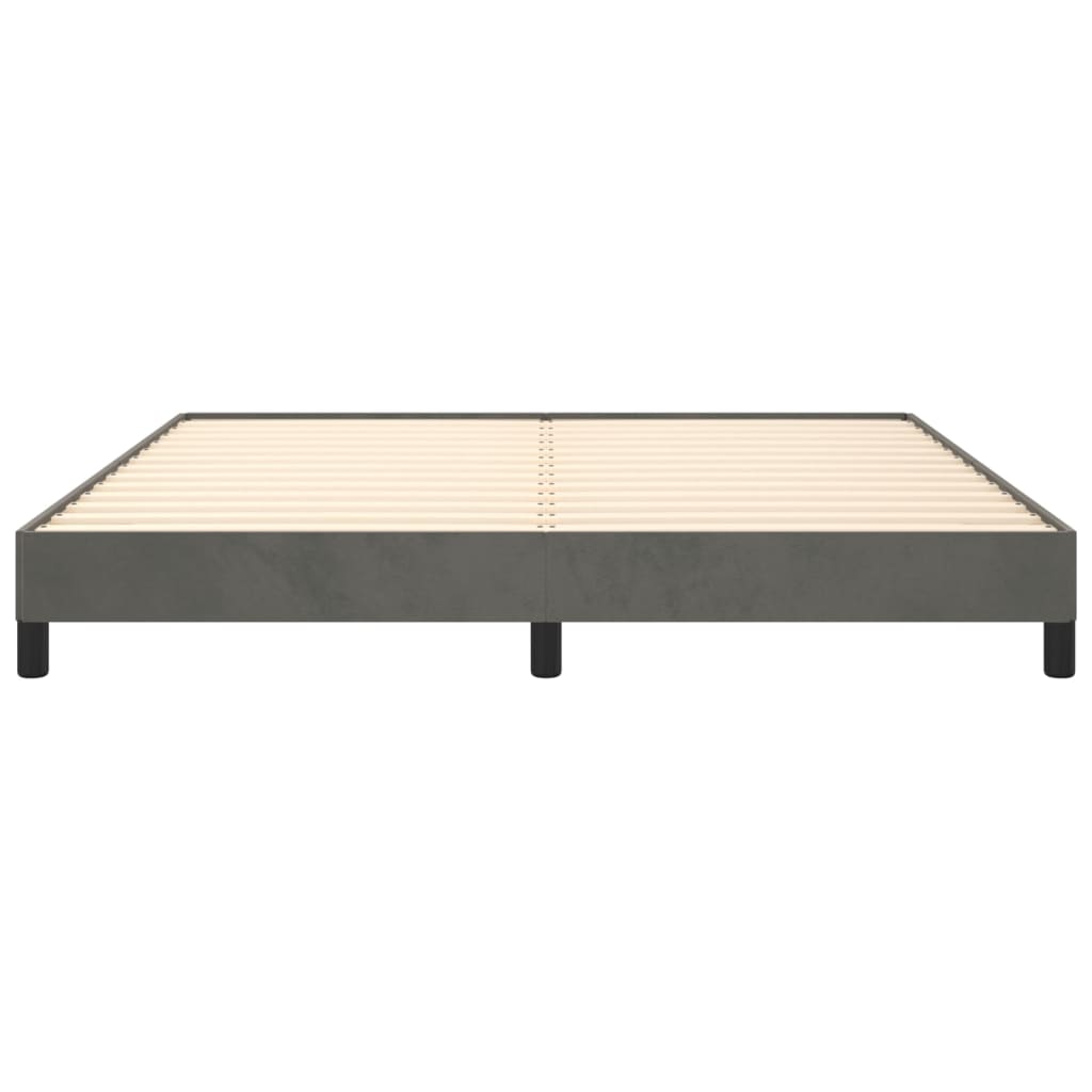 vidaXL Bed Frame without Mattress Dark Grey 180x200 cm Super King Velvet