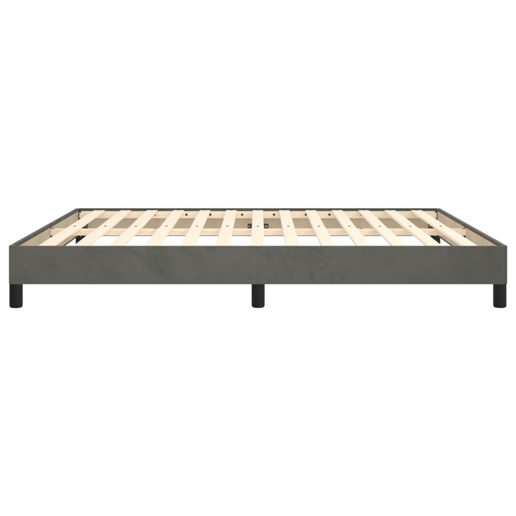 vidaXL Bed Frame without Mattress Dark Grey 180x200 cm Super King Velvet