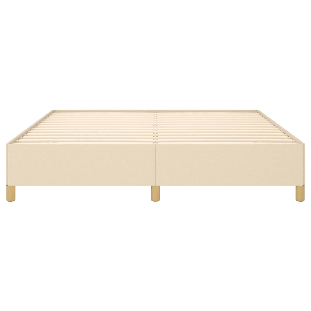 vidaXL Bed Frame without Mattress Cream 180x200 cm Super King Fabric