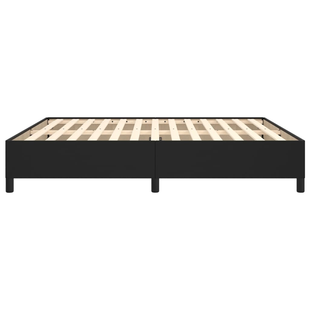 vidaXL Bed Frame without Mattress Black 180x200 cm Super King Faux Leather