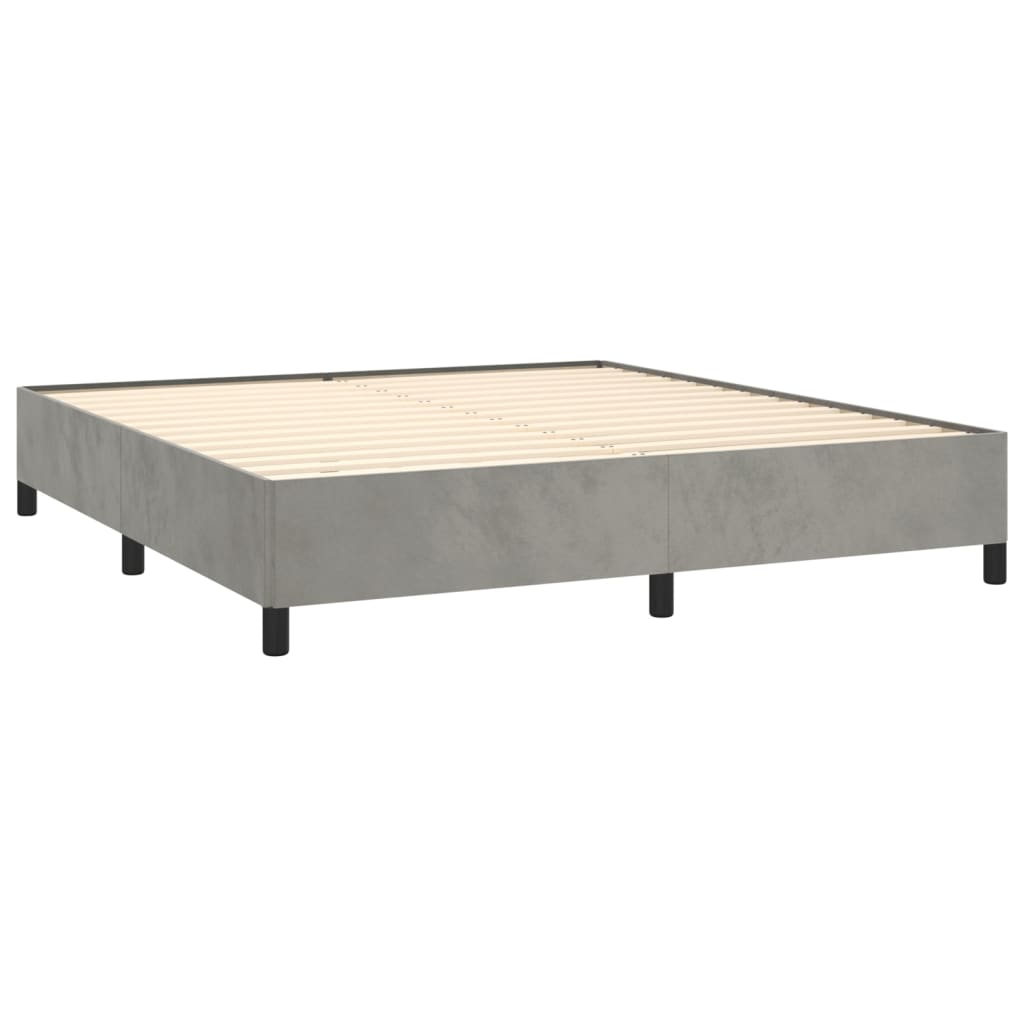 vidaXL Bed Frame without Mattress Dark Grey 180x200 cm Super King Velvet