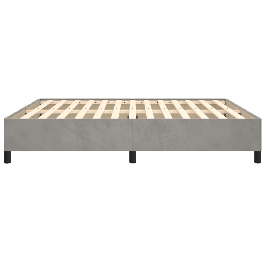 vidaXL Bed Frame without Mattress Dark Grey 180x200 cm Super King Velvet